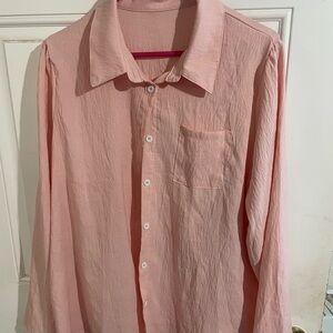 Women’s Pink Button-Up Shirt
